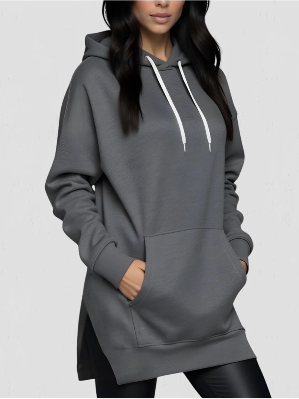 The Warmy Oversized Hoodie Dress Dark Grey Large NWT IN PACKAGE